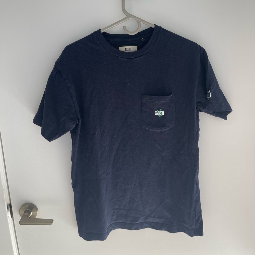 KITH X SADELLES Navy Blue Men's T-Shirt